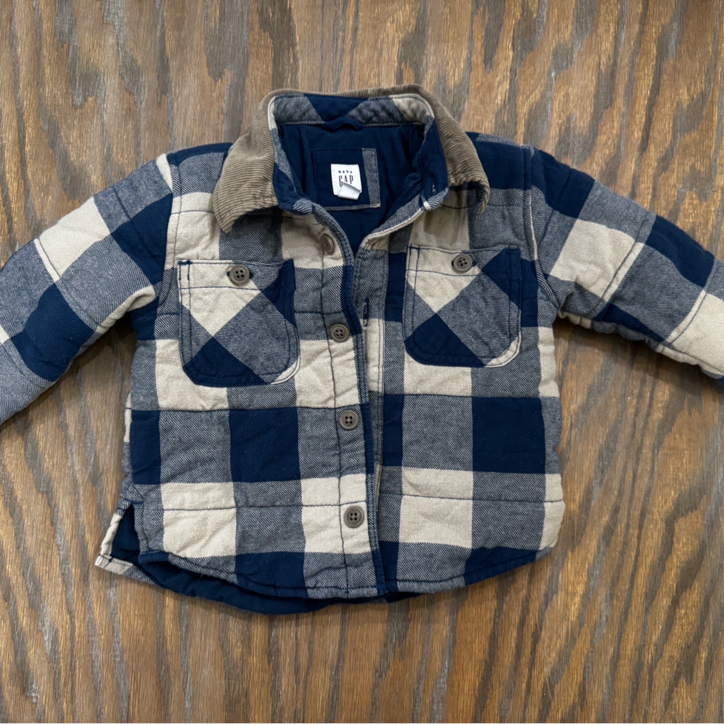 Baby Gap Boys Blue Quilted Coat/ Winter Jacket